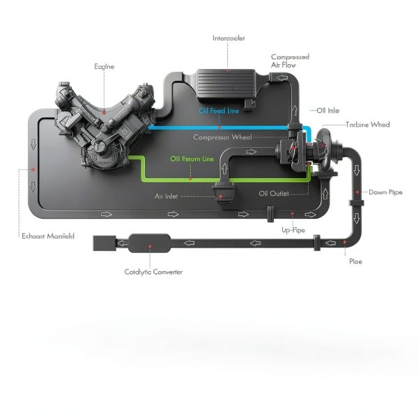 BMW Turbocharger Oil Line A-Premium Compatible-2