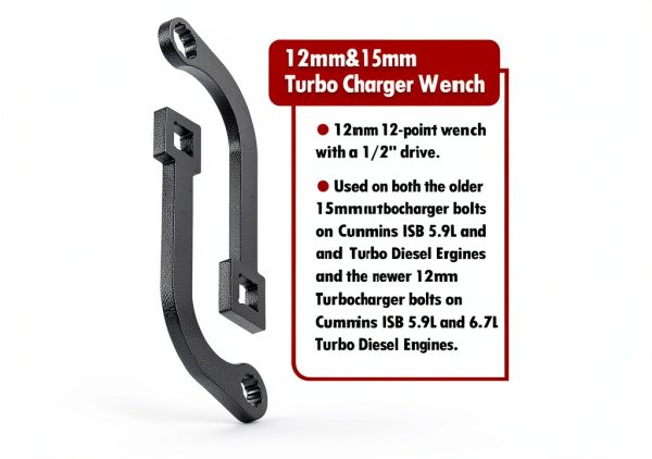 Turbocharger Bolt Wrench Bzumperyz Stainless Steel 15mm Black-1