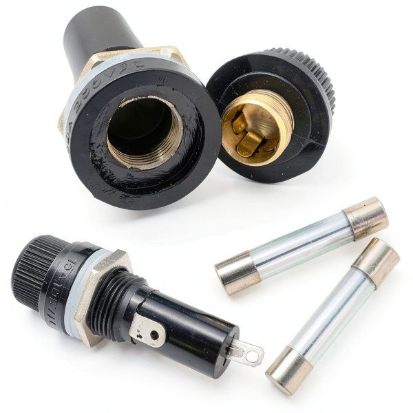 6 x 30mm Fuse Holder BLLNDX Panel Mount - Plastic/Metal, 4-Piece Pack-1