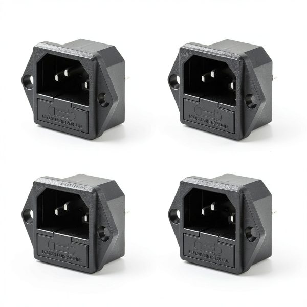 IEC320 Inlet Plug - ZYAMY 4PC C14 Socket AC 250V 10A-0