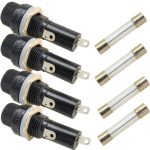 6 x 30mm Fuse Holder BLLNDX Panel Mount - Plastic/Metal, 4-Piece Pack-0