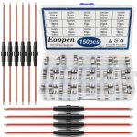 5x20mm 6x30mm Fuse Holder by Eoppen – 10 Pack with 150 Glass Fuses-0