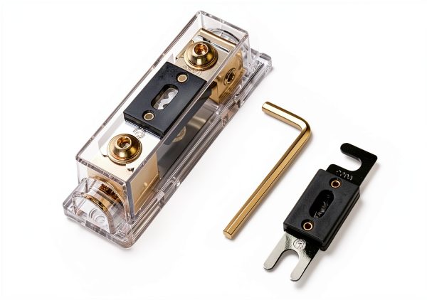 200A Inline ANL Fuse Holder E-LION with Gold Conductivity, Hex Wrench-6