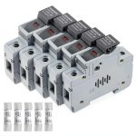 Solar Photovoltaic Fuse Holder shengbowi 15A DIN Rail 5‑Piece Base-0