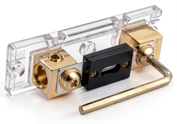 200A Inline ANL Fuse Holder E-LION with Gold Conductivity, Hex Wrench-3