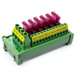DC Power Fuse Distribution Strip Module (6 Position, DIN Rail Mount)-0