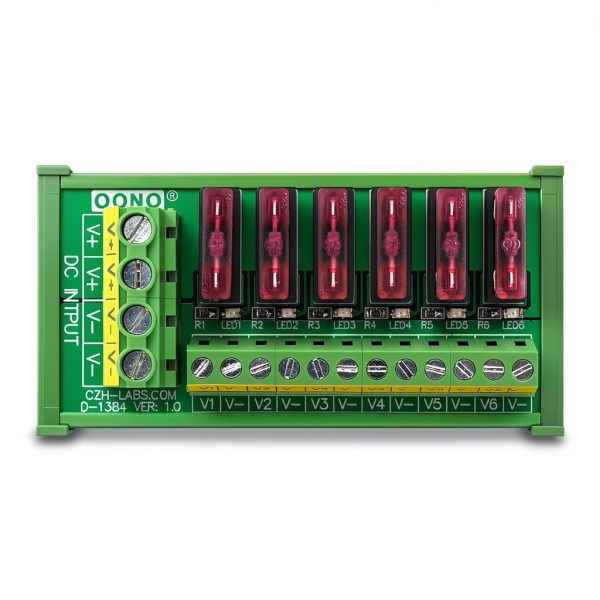 DC Power Fuse Distribution Strip Module (6 Position, DIN Rail Mount)-2