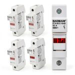 Baomain 5-Pack Fuse Holder RT18-32 32A 690VAC DIN Rail with LED-0