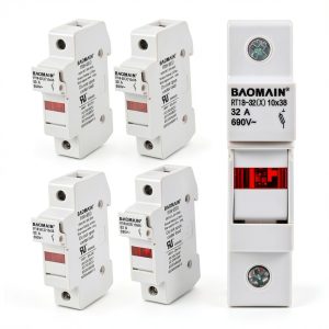 Baomain 5-Pack Fuse Holder RT18-32 32A 690VAC DIN Rail with LED-0