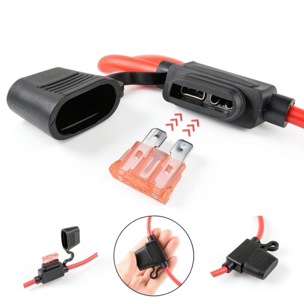 10 Gauge Inline Fuse Holder 4PCS 12V 40A Waterproof ATC Beaiguna-1